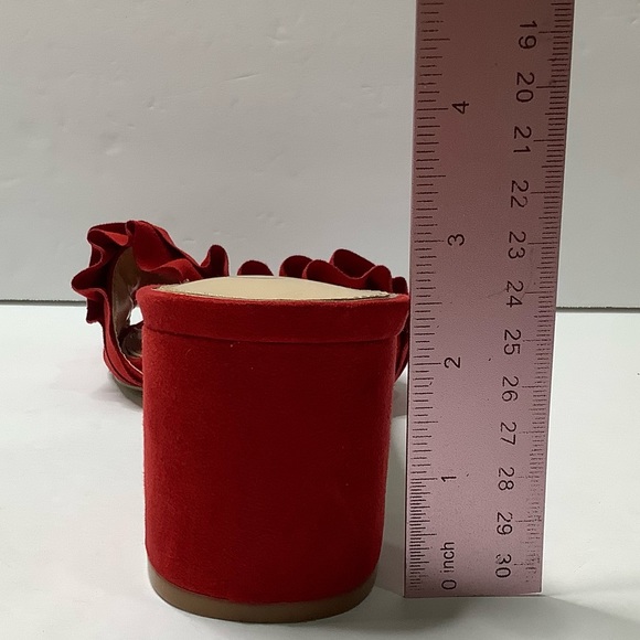 Jessica Simpson Red Ruffle Slide Sandals - Picture 9 of 12